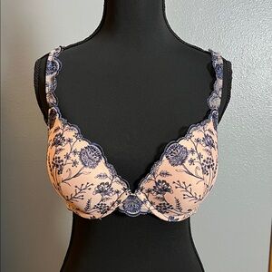 Soma Wildflower Blue and Blush Push Up Bra